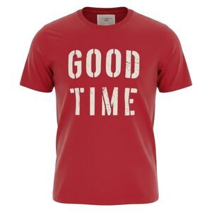 NWT Sol Angeles Men's Good Time Crew T-Shirt in National Red Size S